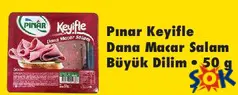 PINAR KEYİFLE DANA MACAR SALAM BÜYÜK DİLİM 50 G